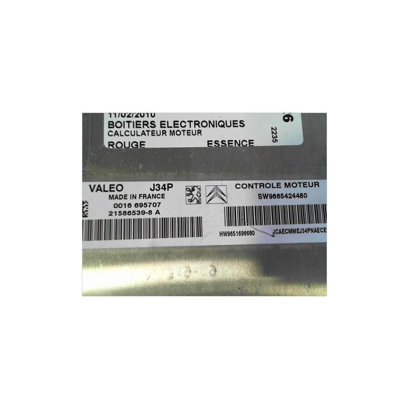 CALCULATEUR MOTEUR CITROEN C3 PH2 2005-2010