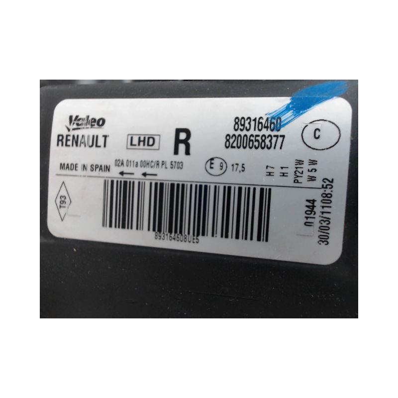 PHARE DROIT RENAULT MODUS