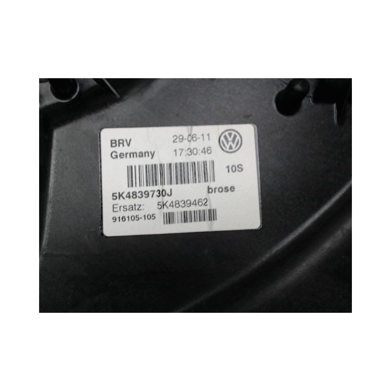 MECANISME+MOTEUR LEVE-GLACE ARRIERE DROIT VOLKSWAGEN GOLF VI 2008-