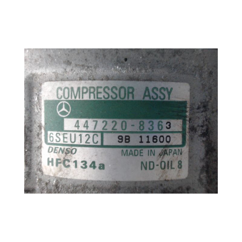 COMPRESSEUR AIR CONDITIONNE MERCEDES CLASSE A - 2001