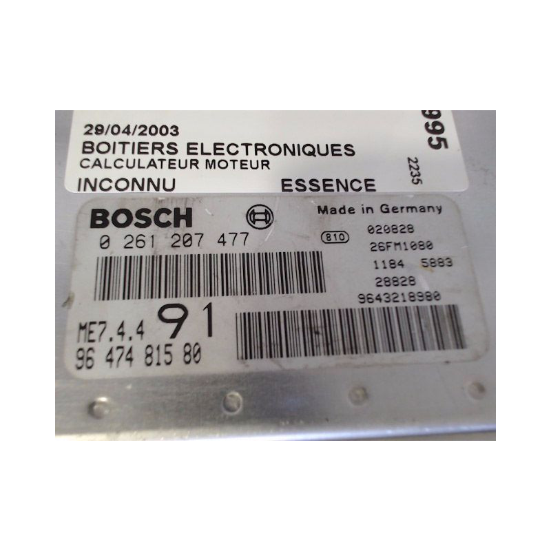 CALCULATEUR MOTEUR PEUGEOT 206