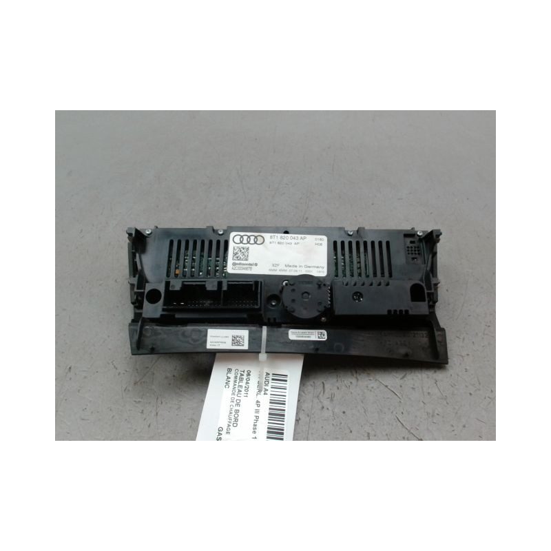 COMMANDE DE CHAUFFAGE AUDI A4 BERL. III Phase 1 (8K) 2008-2011