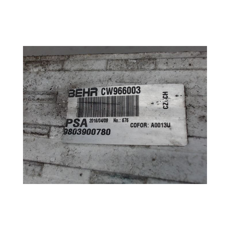 ECHANGEUR AIR PEUGEOT 2008