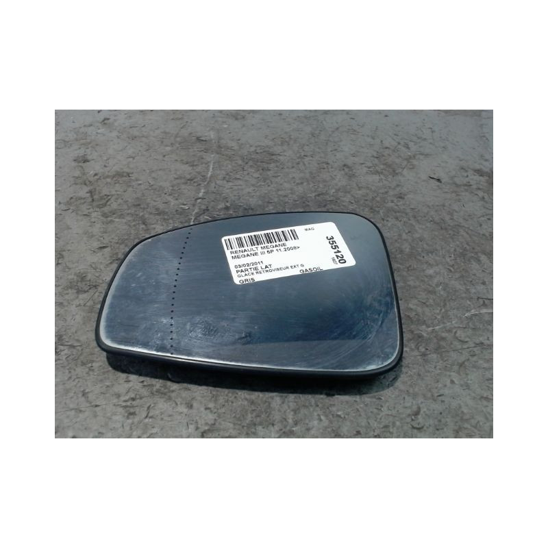 GLACE RETROVISEUR EXT G RENAULT MEGANE III 2008-