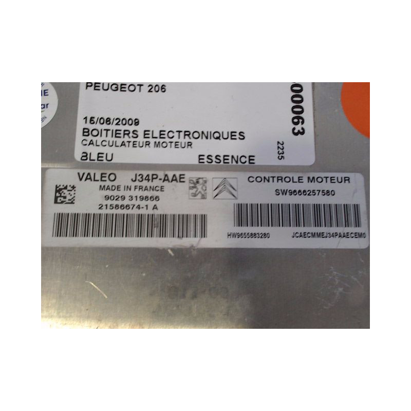 CALCULATEUR MOTEUR PEUGEOT 206