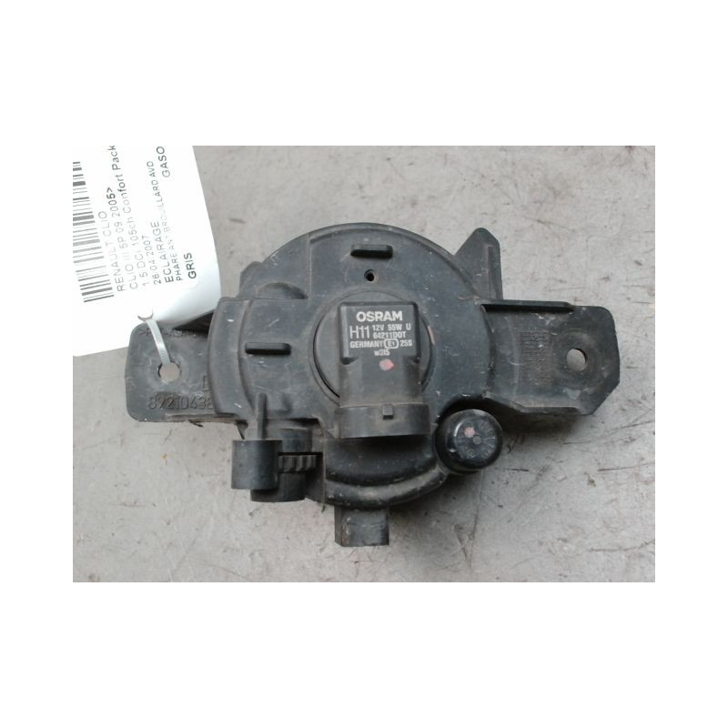 PHARE ANTIBROUILLARD AVANT DROIT RENAULT CLIO III 2005-