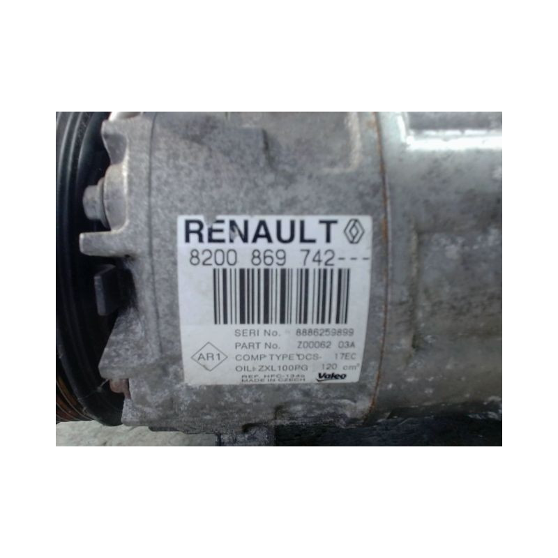 COMPRESSEUR AIR CONDITIONNE RENAULT MEGANE III 2008-
