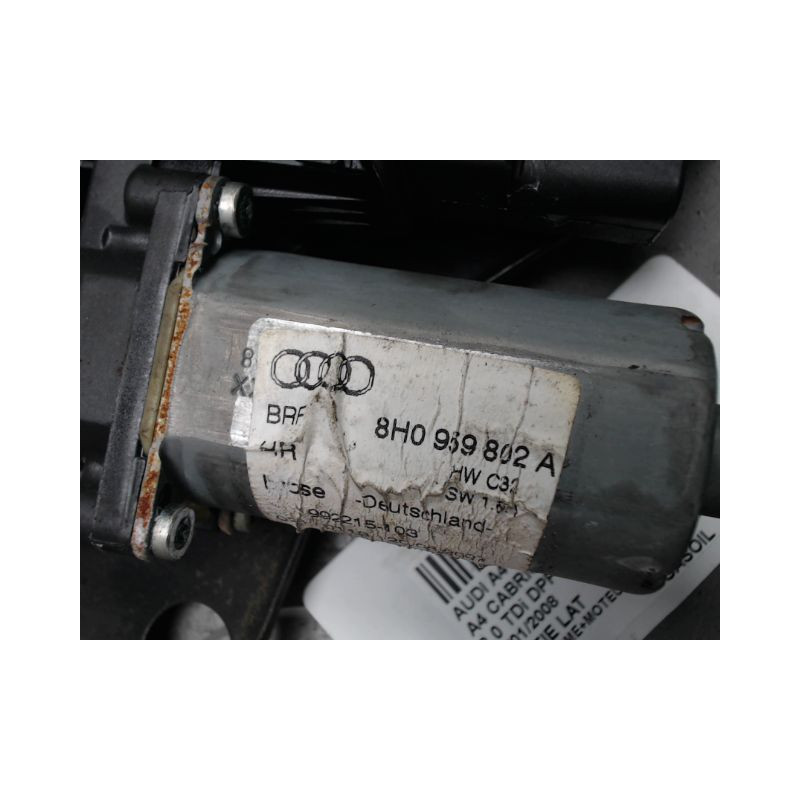 MECANISME+MOTEUR LEVE-GLACE ARRIERE DROIT AUDI A4 CABRIOLET 2006-