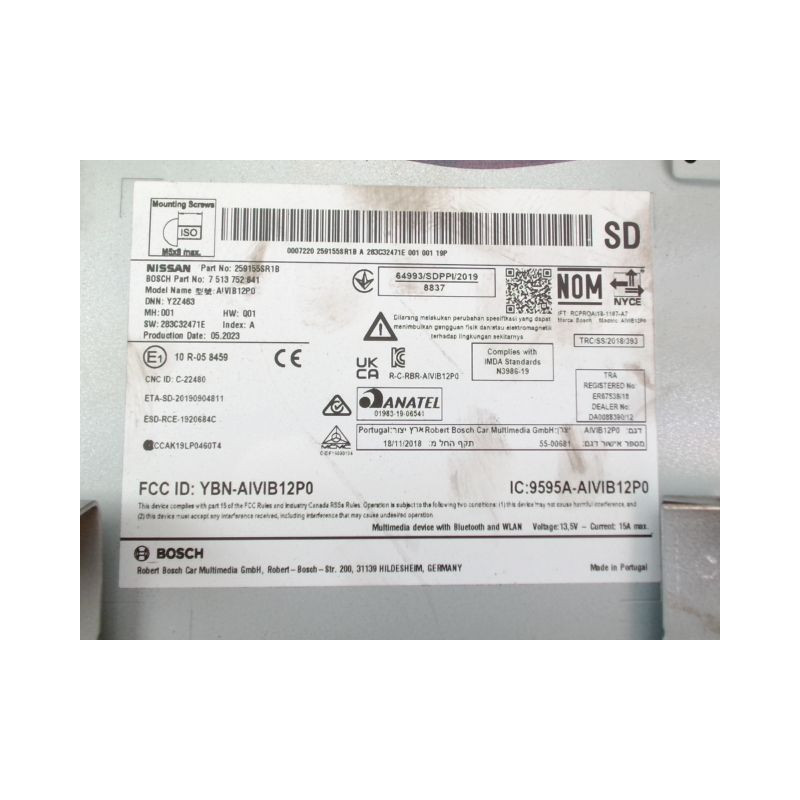 AUTORADIO NISSAN LEAF 2011-...
