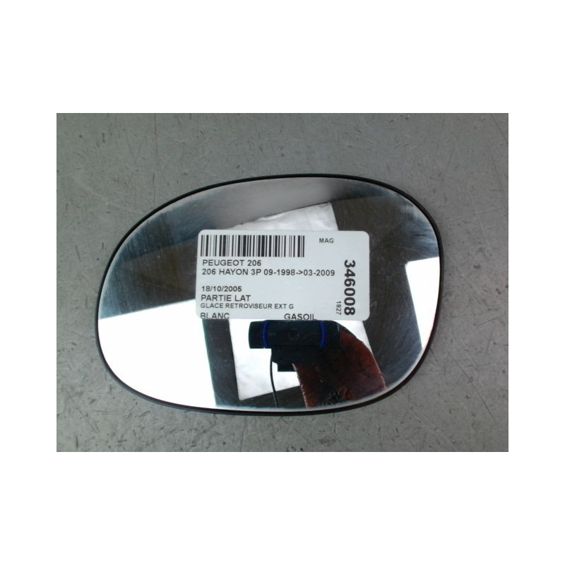 GLACE RETROVISEUR EXT G PEUGEOT 206 1998-2009