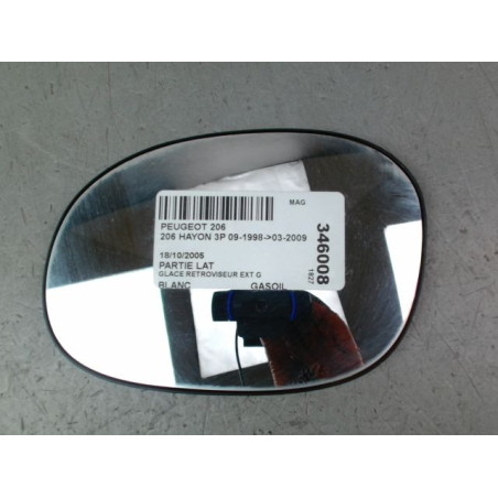 GLACE RETROVISEUR EXT G PEUGEOT 206 1998-2009