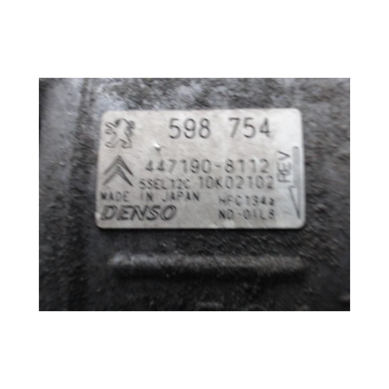COMPRESSEUR AIR CONDITIONNE PEUGEOT 308 2007-