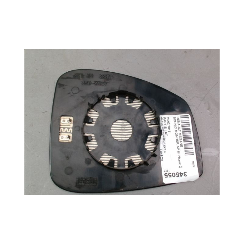 GLACE RETROVISEUR EXT G RENAULT SCENIC MONOSP. III Phase 2 2011-2013