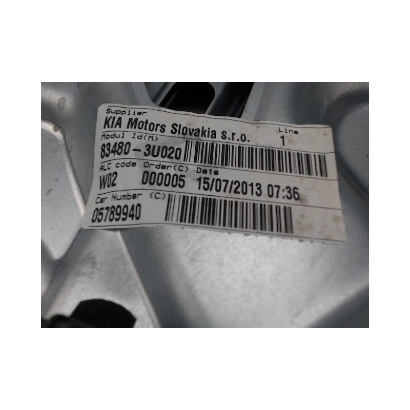 MECANISME LEVE-GLACE ARRIERE DROIT KIA SPORTAGE