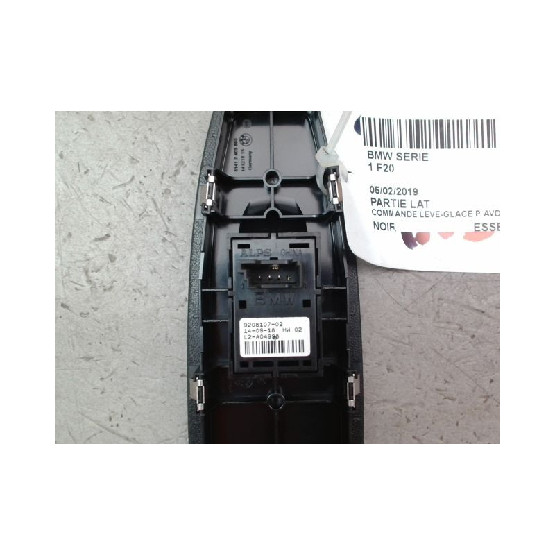 COMMANDE LEVE-GLACE PORTE AVD BMW SERIE 1 II (F20/F21) 2011-...
