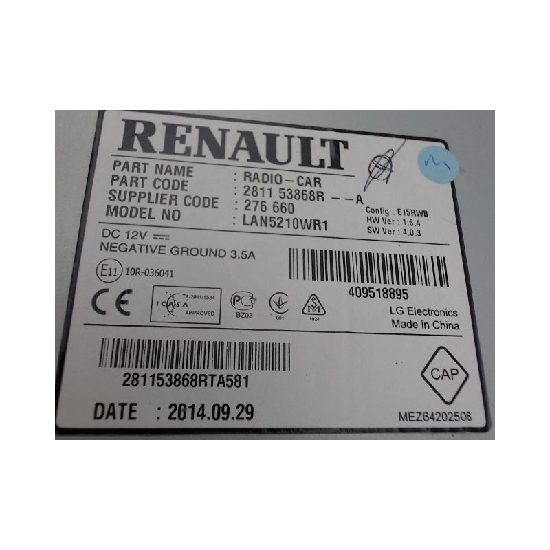 ECRAN GPS RENAULT CLIO