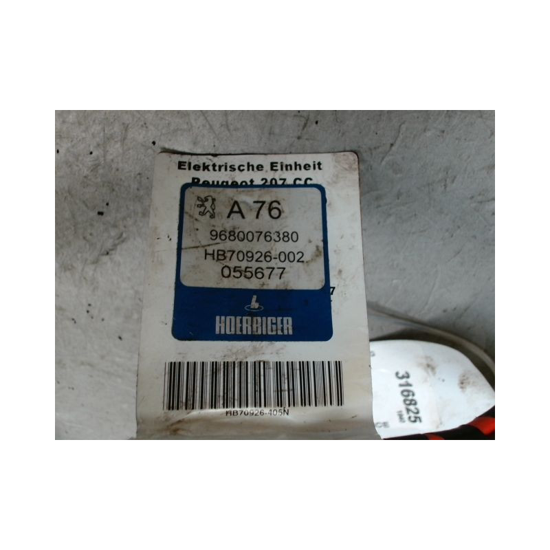 MOTEUR TOIT OUVRANT PEUGEOT 207 CC