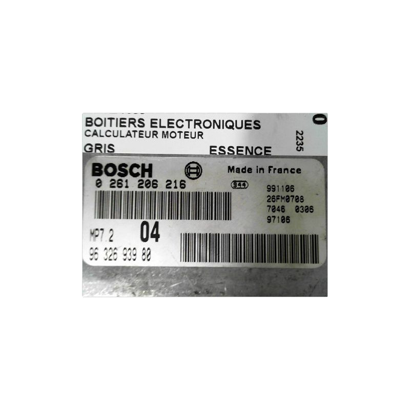 CALCULATEUR MOTEUR PEUGEOT 206 98-09