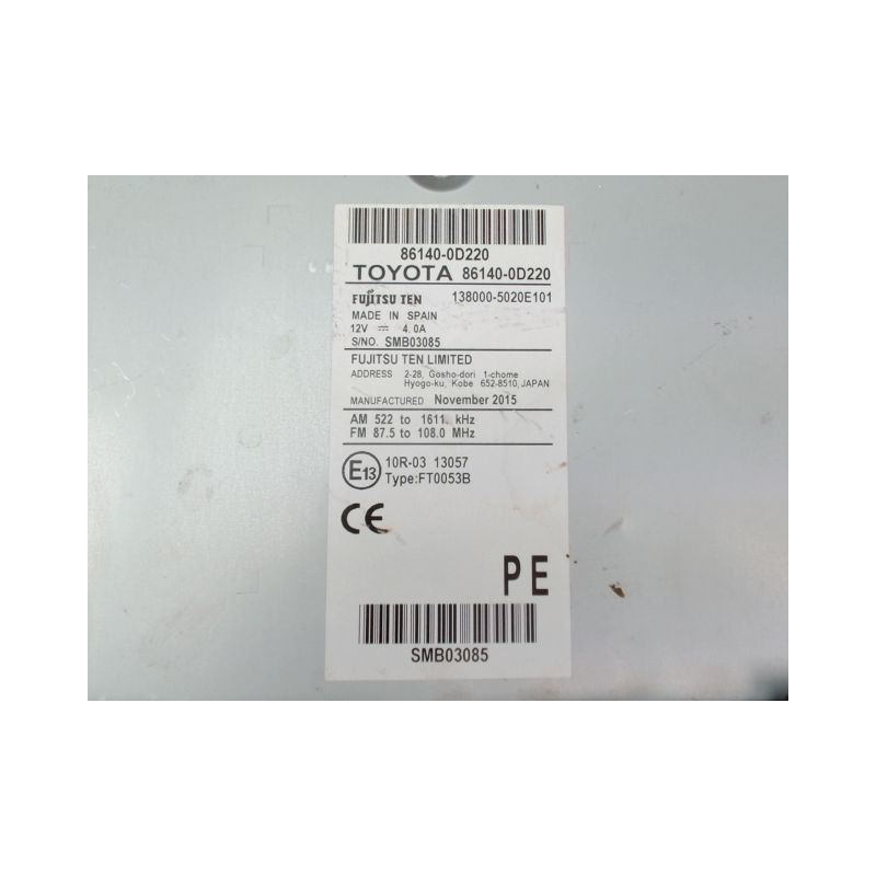 AUTORADIO TOYOTA YARIS 2005-