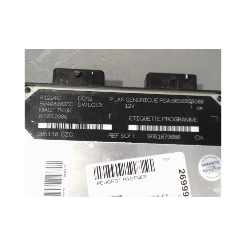 CALCULATEUR MOTEUR PEUGEOT PARTNER