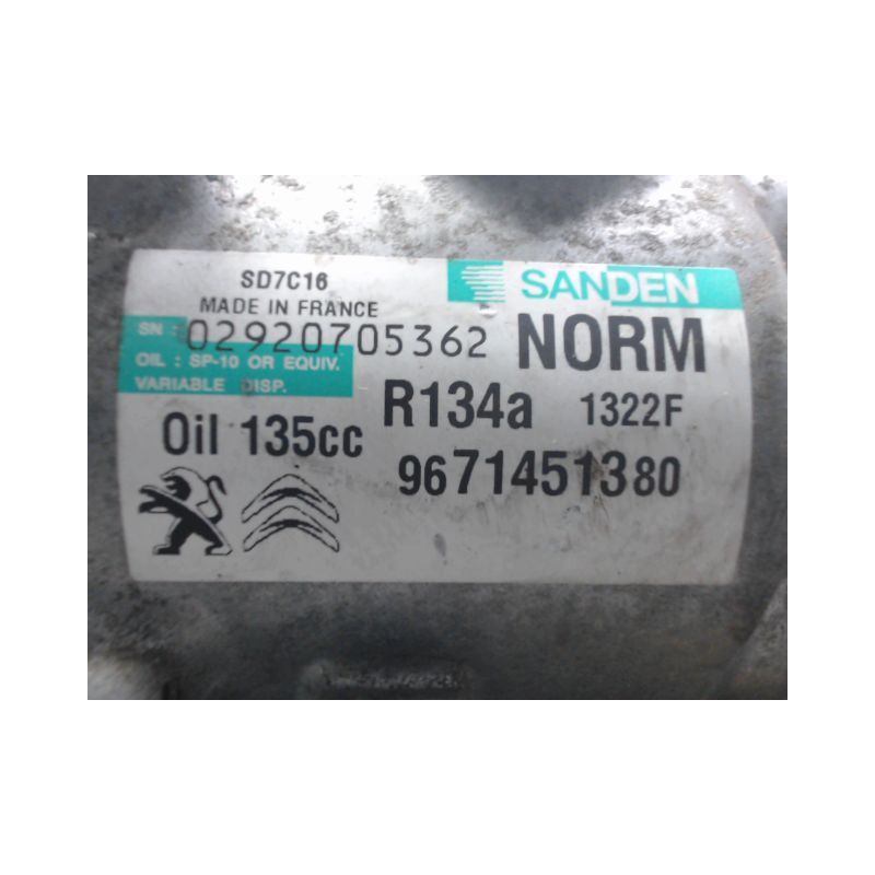 COMPRESSEUR AIR CONDITIONNE PEUGEOT 3008 2009-