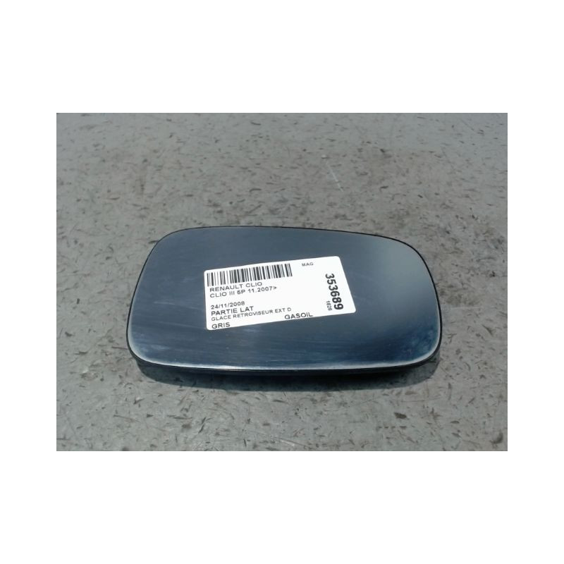 GLACE RETROVISEUR EXT D RENAULT CLIO III 2007-