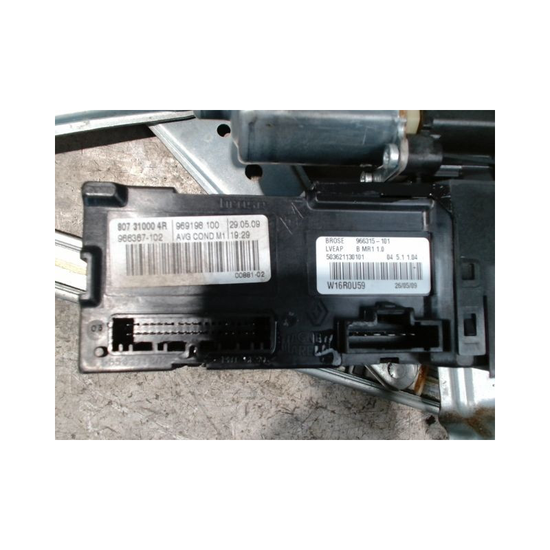 MECANISME+MOTEUR LEVE-GLACE AVANT GAUCHE RENAULT MEGANE III 2008-