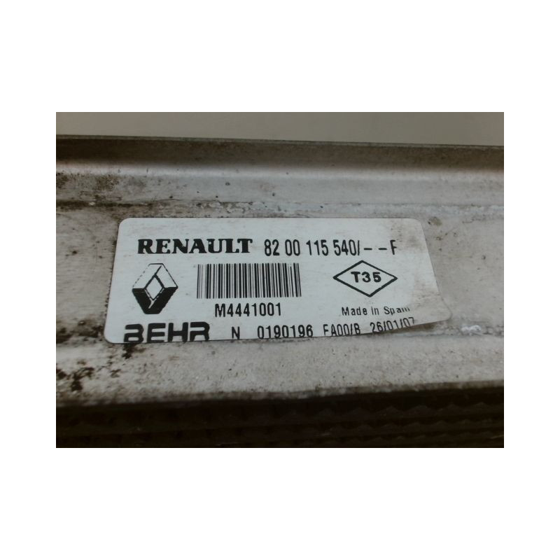 ECHANGEUR AIR RENAULT SCENIC MONOSP. II Phase 2 2006-2009