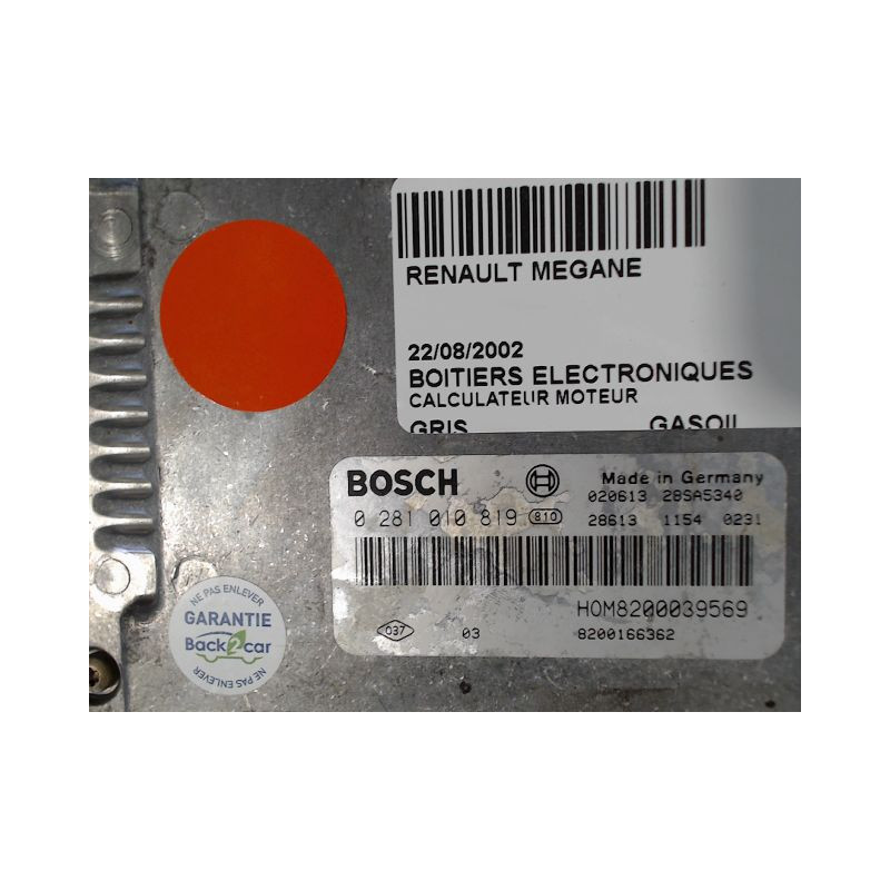 CALCULATEUR MOTEUR RENAULT MEGANE