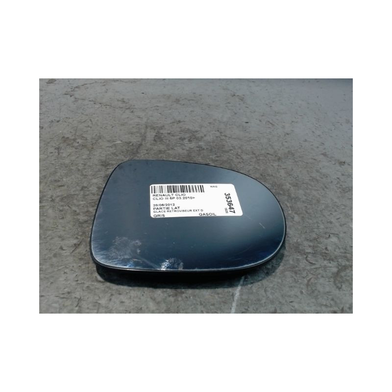 GLACE RETROVISEUR EXT D RENAULT CLIO III 2010-