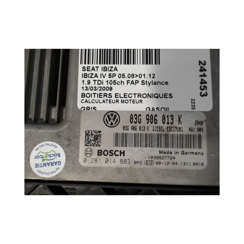 CALCULATEUR MOTEUR SEAT IBIZA IV 08-12