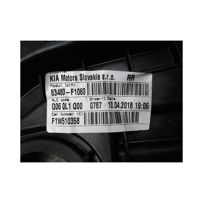 MECANISME+MOTEUR LEVE-GLACE ARRIERE DROIT KIA SPORTAGE