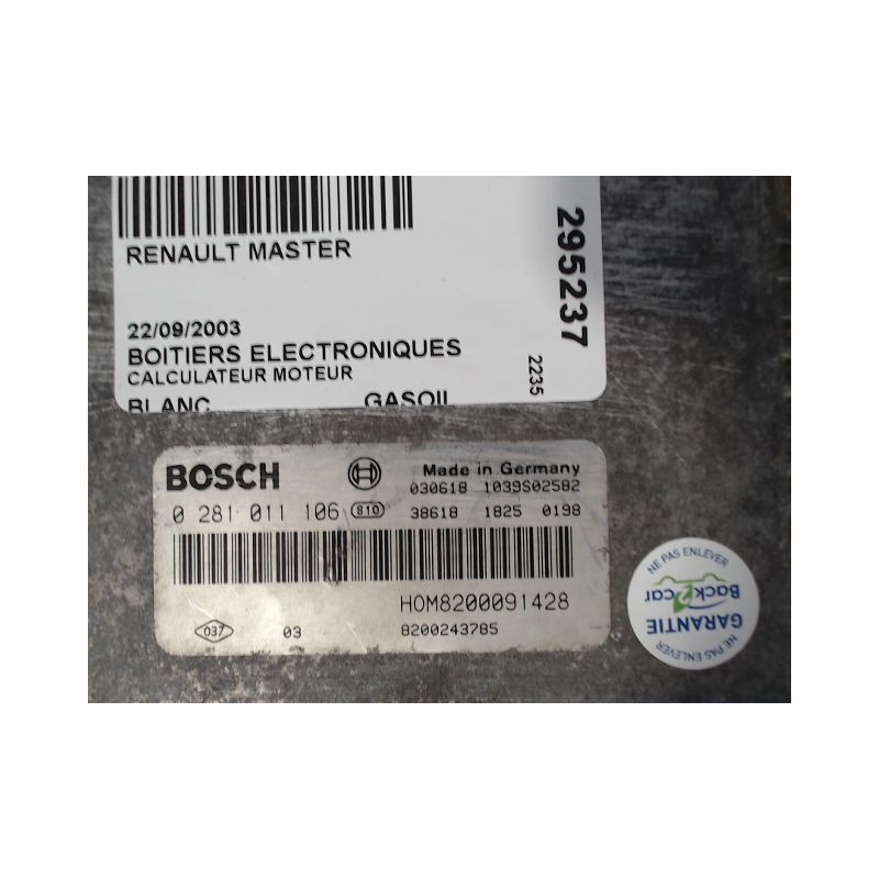 CALCULATEUR MOTEUR RENAULT MASTER