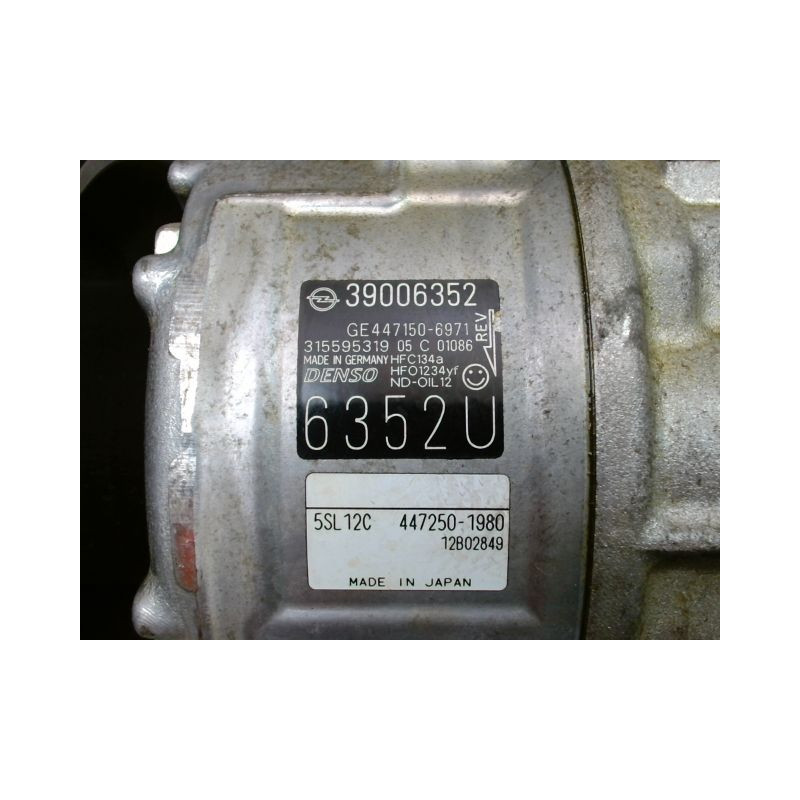 COMPRESSEUR AIR CONDITIONNE OPEL CORSA 2010-