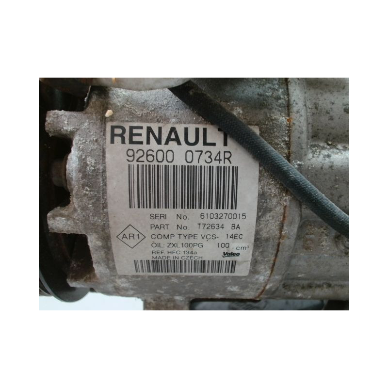 COMPRESSEUR AIR CONDITIONNE RENAULT CLIO IV Phase 1 2012-...
