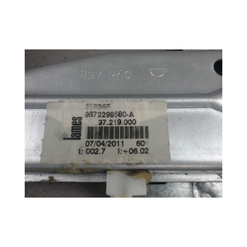 MECANISME LEVE-GLACE ARRIERE DROIT CITROEN C3