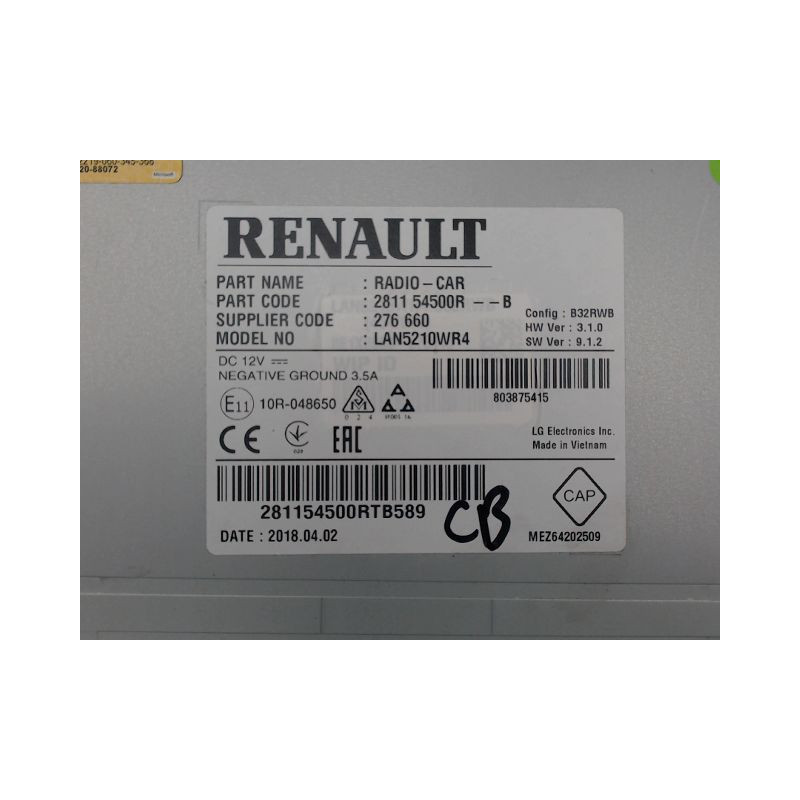 ECRAN GPS RENAULT CLIO