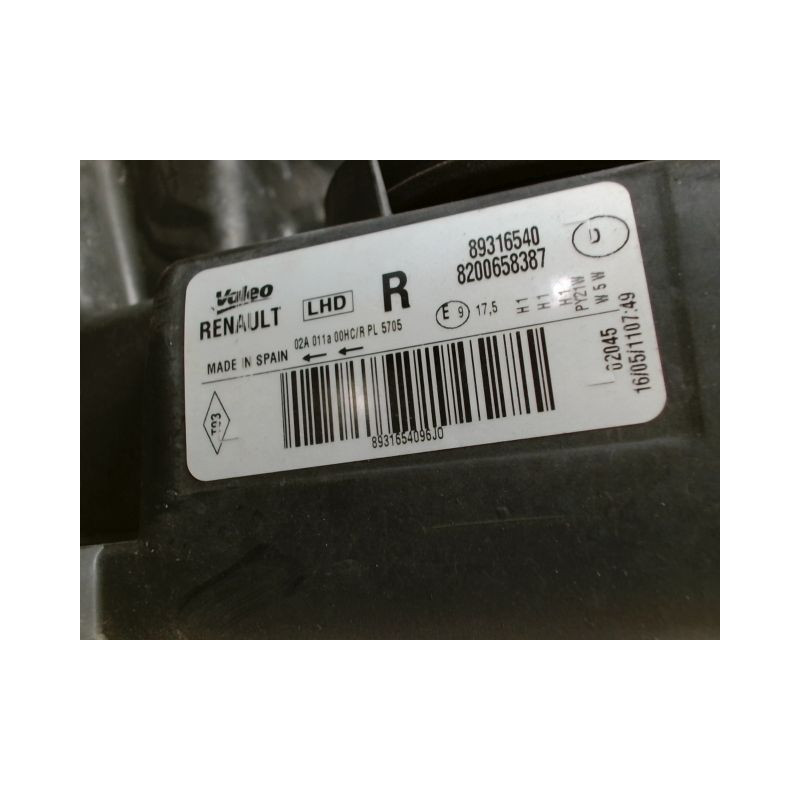 PHARE DROIT RENAULT MODUS 2008-