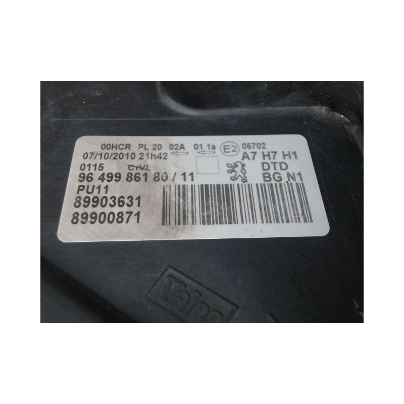 PHARE DROIT PEUGEOT 207