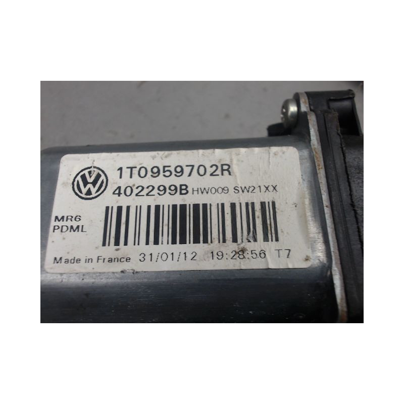 MECANISME LEVE-GLACE AVANT DROIT VOLKSWAGEN TOURAN