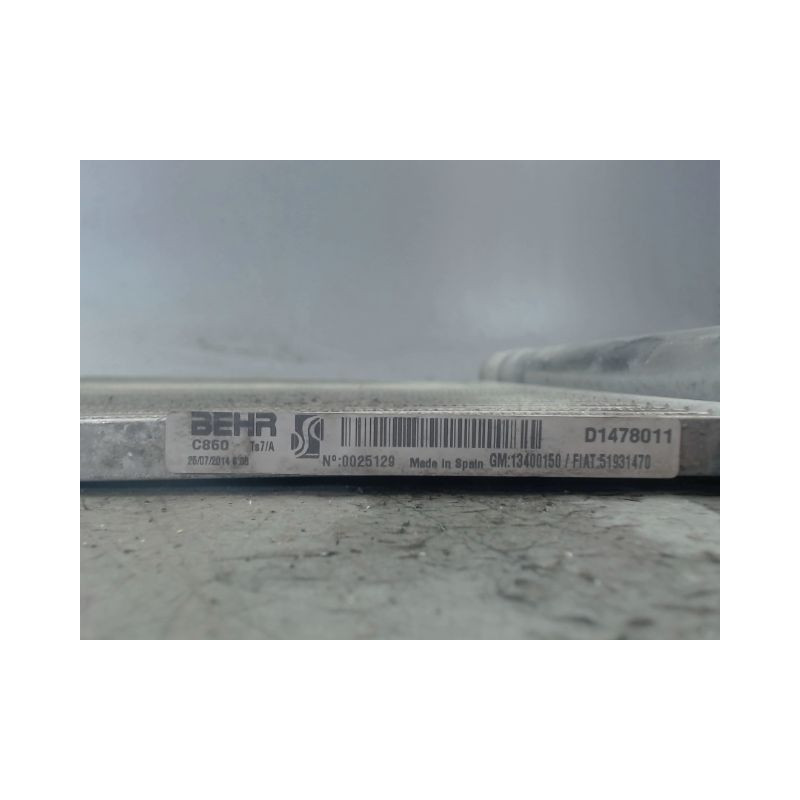 CONDENSEUR CLIMATISATION PEUGEOT BIPPER FOURGON 4P