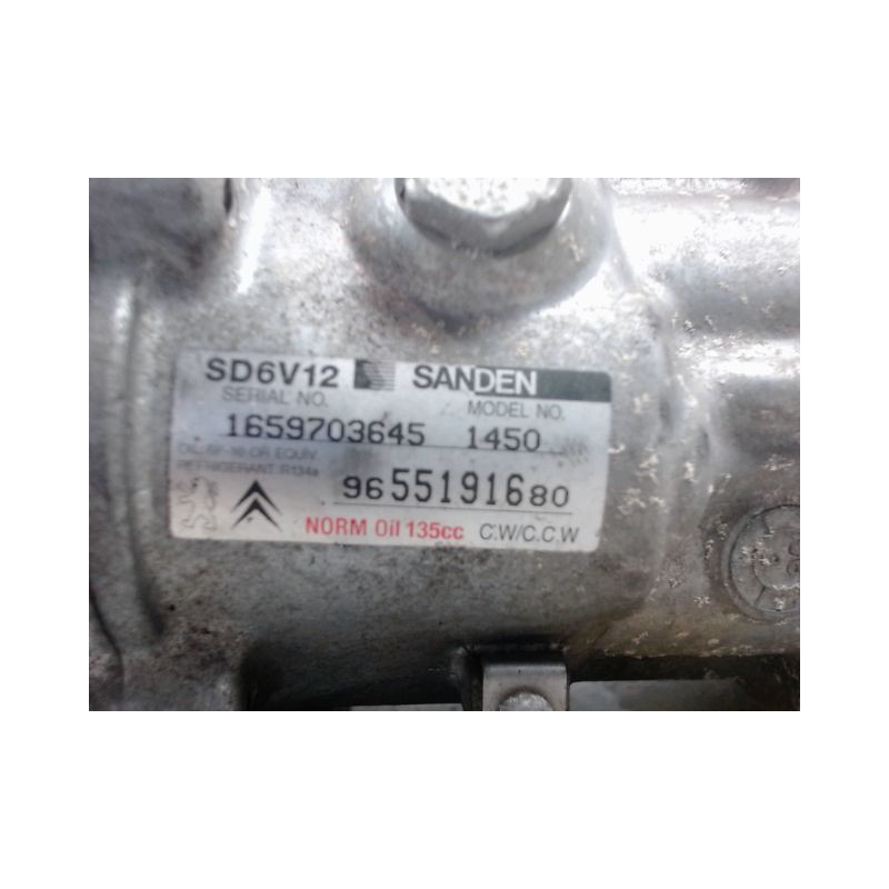 COMPRESSEUR AIR CONDITIONNE CITROEN C3 2005-