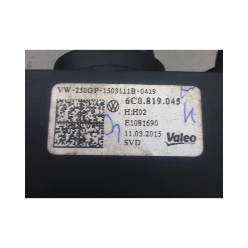 COMMANDE DE CHAUFFAGE VOLKSWAGEN POLO