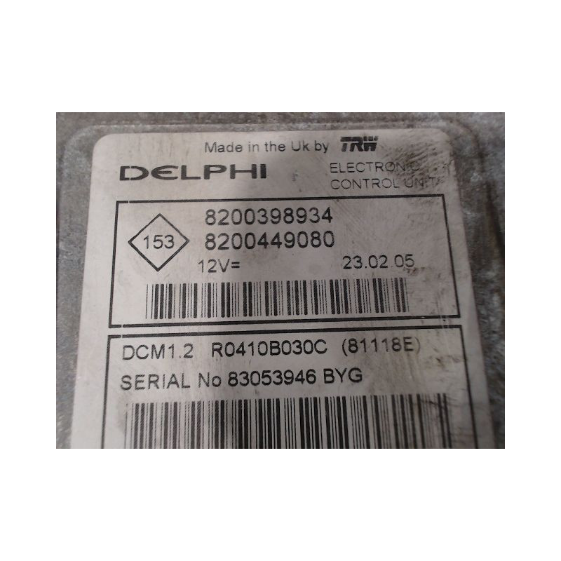 CALCULATEUR MOTEUR RENAULT MODUS