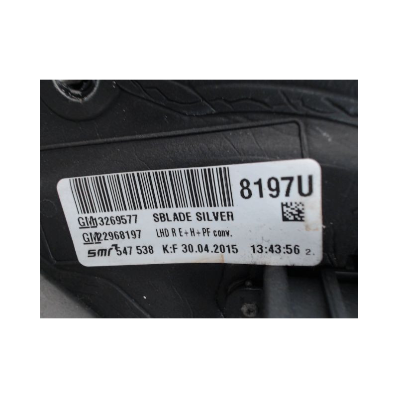 RETROVISEUR EXTERIEUR ELECTRIQUE DROIT OPEL INSIGNIA