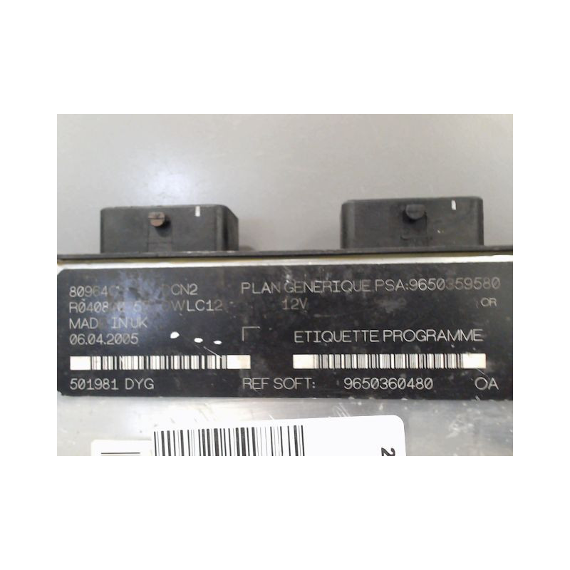 CALCULATEUR MOTEUR PEUGEOT PARTNER