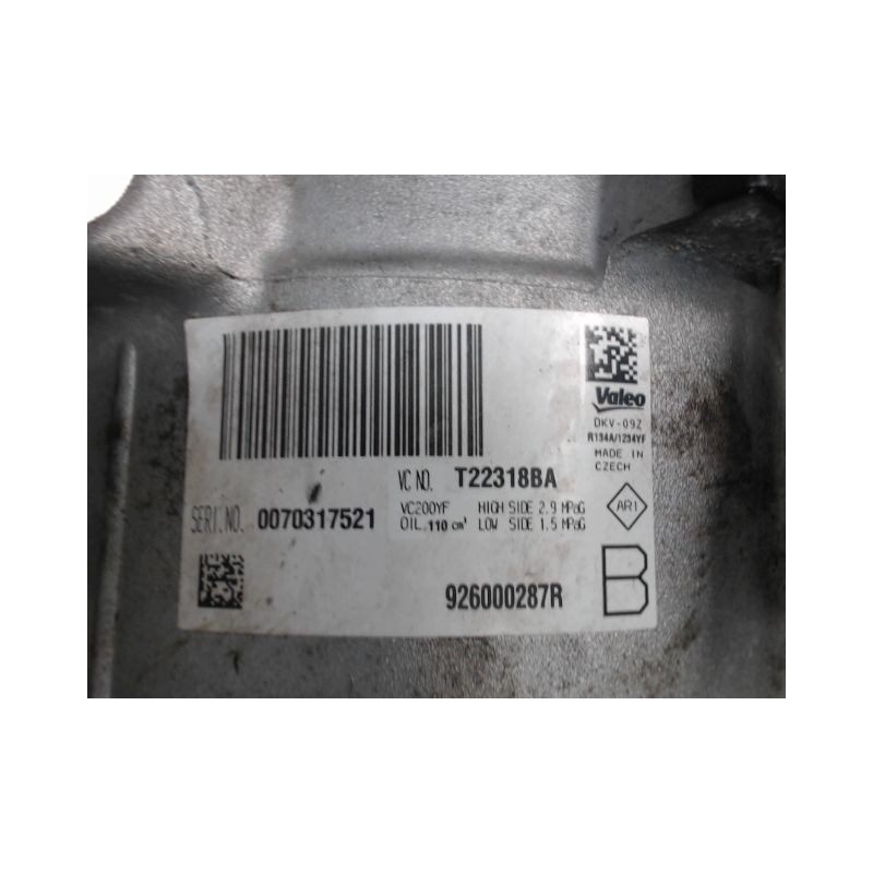 COMPRESSEUR AIR CONDITIONNE DACIA SANDERO