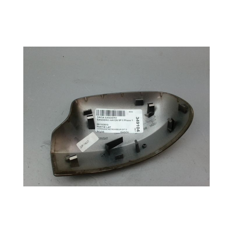 CARENAGE RETROVISEUR EXTERIEUR DROIT DACIA SANDERO II Phase 1 2012-...