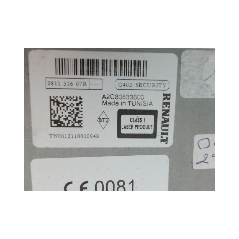AUTORADIO RENAULT TWINGO II Phase 2 2011-2014