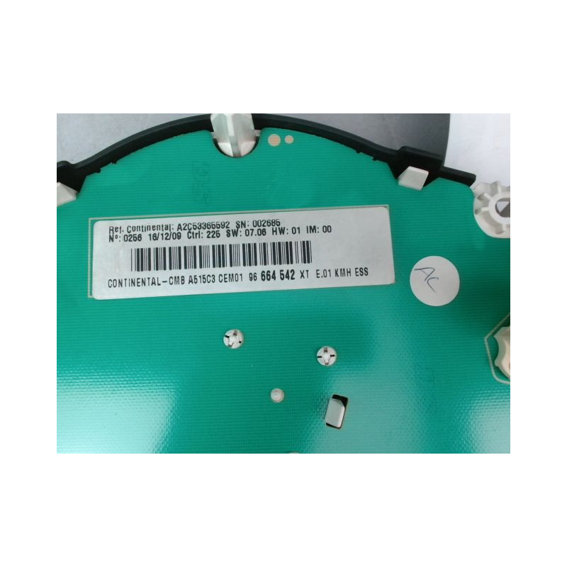 BLOC COMPTEURS CITROEN DS3 Phase 1 (A55) 2009-2014